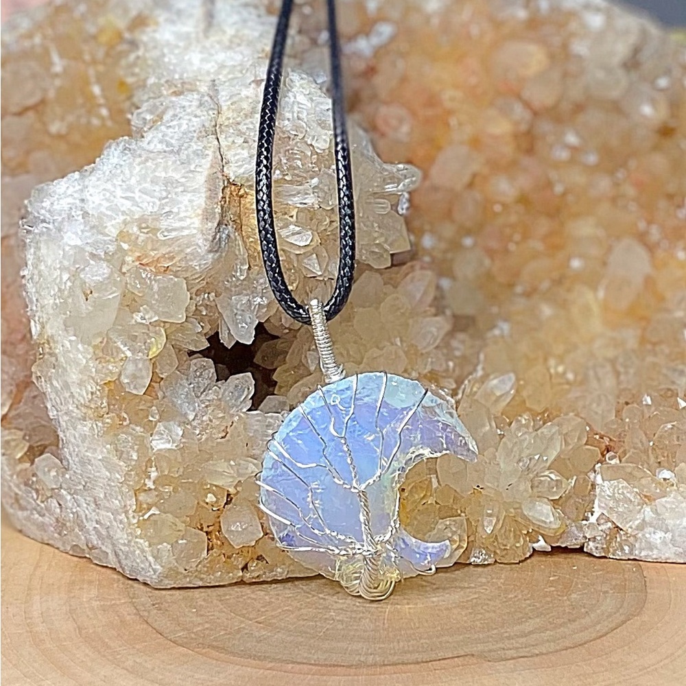 Wire wrapped Opal moon